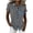 Gray Top, variant on Womens Mini Dress Black Waffle Knit Denim Color Block Patchwork Button Flap Top Gray Top M