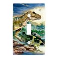 thumbnail image 1 of GRAPHICS MORE Tyranosaur TRex Jurassic Sunset Plastic Wall Decor Toggle Light Switch Plate Cover, 1 of 1
