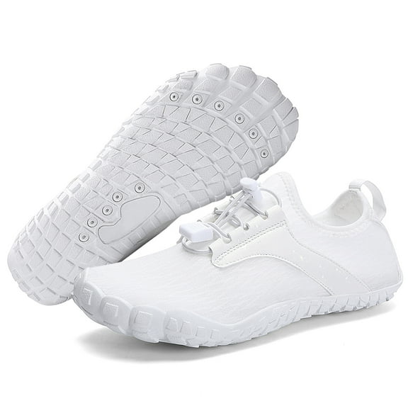 golytefs Water Shoes Barefoot Beach Shoes Quick Dry Non-slip for Men Women (36 White)