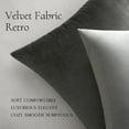 thumbnail image 5 of Pack of 2 Velvet Pillow Covers Decorative Square Pillowcase Soft Solid Cushion Case for Sofa Bedroom Car 22 x 22 Inch Dark Grey, 5 of 7
