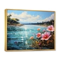 thumbnail image 2 of Designart "Beach Tropical Paradise Painting III" Beach Floater Framed Canvas Art Print, 2 of 7