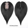 thumbnail image 3 of Benehair Silk Base Clip In Topper Hairpiece 100% Remy Real Human Hair Extensions Middle Part Women Hair Loss 7cm*13cm Soft Black, 3 of 9
