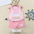 thumbnail image 2 of enyan Baby Boy Summer Clothes Contrast Color Sleeveless Tops Elastic Waist Shorts Toddler Outfits Cute Set Toddler Outfits for Boys Light Purple,5-6 Years, 2 of 7