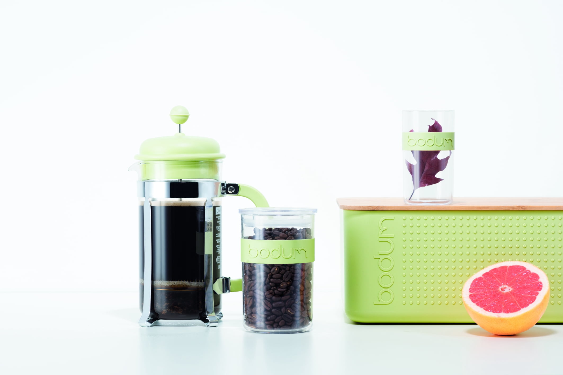 Bodum Caffettiera Coffee Maker with Borosilicate Glass Carafe, 12 Ounce, Light Green