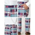 thumbnail image 6 of Unique Bargains Men's Plaid Printed Straight Leg Business Casual Checked Pants 30 Multicolor, 6 of 6