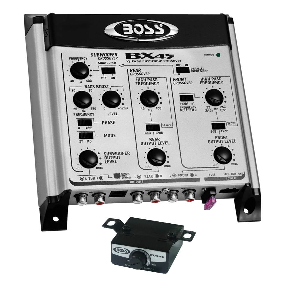 BOSS Audio 2/3Way Electronic Crossover w/ Remote Subwoofer Level