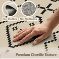 thumbnail image 6 of ODIKA 8'x10' Washable Area Rug Beige Black Geometric Diamond Design Accent Elegant Symmetric with Bold Contrasts for Living Room, Under Sectional, Family , Durable, Non-Slip, 6 of 7