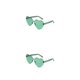 thumbnail image 2 of Qarigey Gafas de sol Accesorios de moda Decoraciones Gafas lindas Ojo de gato Fácil de combinar Irregular Aspecto exquisito para fiesta Verde Verde 2Conjunto, 2 of 6