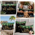 thumbnail image 5 of Black Christmas Outdoor Waterproof Pillow Covers, Xmas Balls Snowflake Winter Decorative Square Throw Pillowcase Sofa Cushion Sham for Patio/Couch/Chair, 26"x26" 2 Pack, 5 of 8