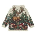 thumbnail image 4 of Favoffer Boys Girls Hooded Sweatshirt Long-Sleeve Zip-Up Pocket Casual Jacket Winter Lightweight Christmas Print Coat Toddler 4-12Y, 4 of 6