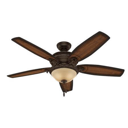 Hunter 54 Claymore Brushed Cocoa Ceiling Fan With Light Kit And