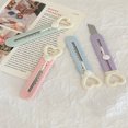 thumbnail image 2 of LNGOOR 1pc Random Color Mini Heart-shaped Utility Knife Portable Cutter For Opening Express Packages  Paper Cutting, 2 of 7