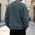 thumbnail image 4 of hoksml Men's Crew Neck Corduroy Sweatshirt Solid Raglan Long Sleeve Pullover for Casual Daily Fall Work Comfort, 4 of 8