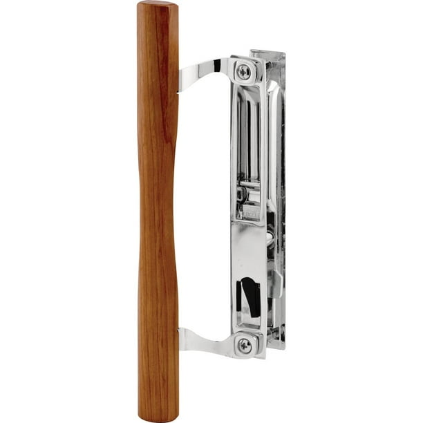 Juego de manillas para puertas corredizas PRIME-LINE C 1148, madera cromada