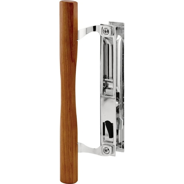 Juego de manillas para puertas corredizas PRIME-LINE C 1148, madera cromada