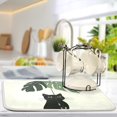 thumbnail image 2 of Yayeee Dish Drying Mat for Kitchen Counter Ultra Absorbent Easy Clean Pad 18x16", Black Cat Umbrella, 2 of 7