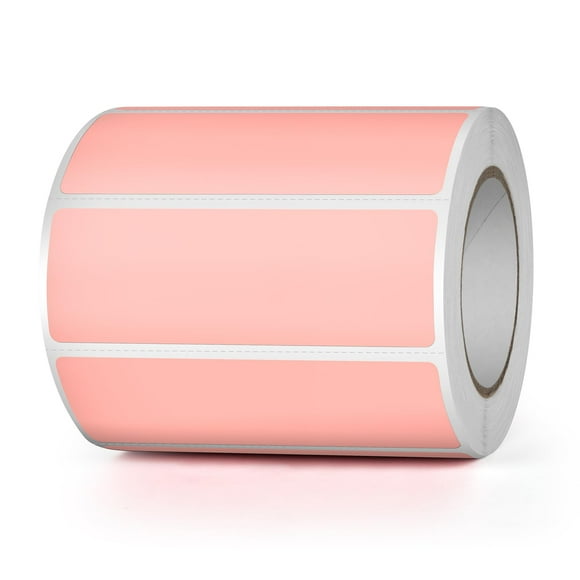 Etiquetas térmicas directas YIKIADA, vinilo rosa, 7,6 x 2,5 cm, 500 unidades
