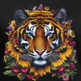 thumbnail image 3 of CafePress - Sunflower Tiger T Shirt - Women's V-Neck Dark T-Shirt, 3 of 4