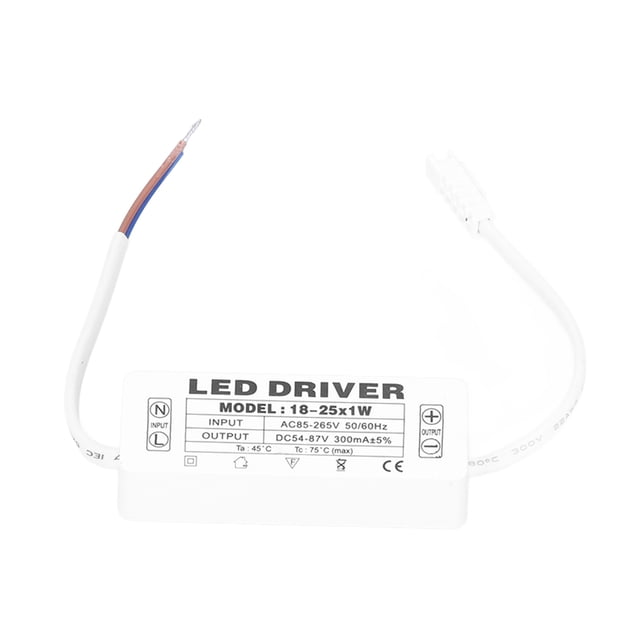 Transformador de controlador LED, controlador LED 18‑25X1W Controlador LED constante Controlador de potencia LED Durabilidad probada en el tiempo