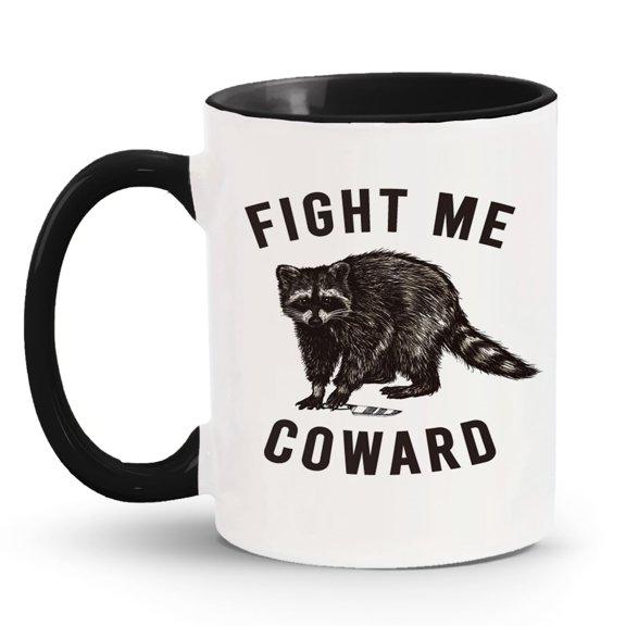 Funny Novelty Raccoon Ceramic Coffee Mug , Sarcastic Gag Gifts, 11 oz