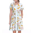 thumbnail image 1 of Easygdp Squirrel In The Forest para Vestido Transpirable de Mujer, Vestido Suelto de Manga Corta con Pliegues y Bolsillos para el Verano, 1 of 6