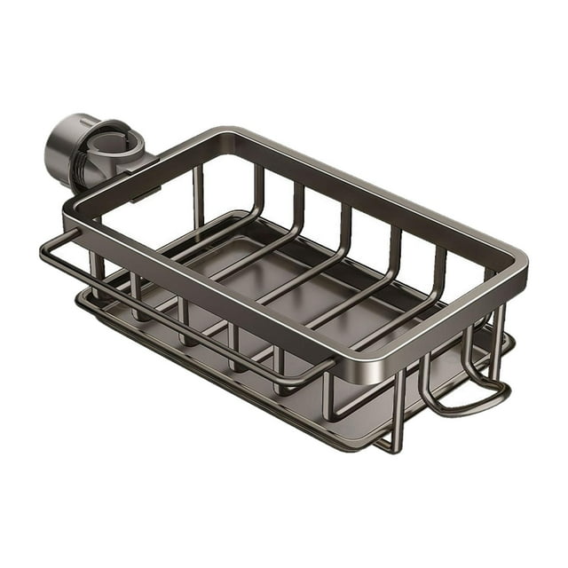 veasfak Kitchen Faucet Rack Draining Faucet Shelf for Rest Room Laundry Room Kitchen black