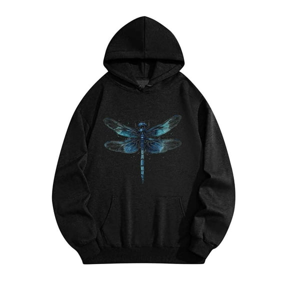 Yteetum Hoodies for Women Oversized Long Sleeve Fleece Pullover Hooded Sweatshirts Tops Fall Casual Graphic Print Drop Shoulder Loose Comfy Basic Sweatshirt