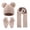 Khaki 1, variant on Fancifize Kids Knit Hat Gloves Scarf Set, Cozy Beanie Hats with Pom Warm Mittens Jacquard Scarfs, 3PC Winter Outfits Sets 3-12Y