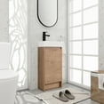 thumbnail image 2 of BNK  16/18 inch Freestanding Bathroom Vanity with Single Sink and Soft Close Door Imitative Oak 16.1"W x 8.9"D x 33.5"H, 2 of 5
