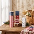 thumbnail image 4 of Darzheoy 3 Pcs Patriotic Wooden Block Decor Set, Star Stripes Table Centerpiece for Independence Day, Memorial Day, Veterans Day Home Decoration, 4 of 7