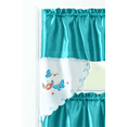 thumbnail image 2 of Plume D' Home 3pc Kitchen Curtain Set (Turquoise Butterfly), 2 of 5