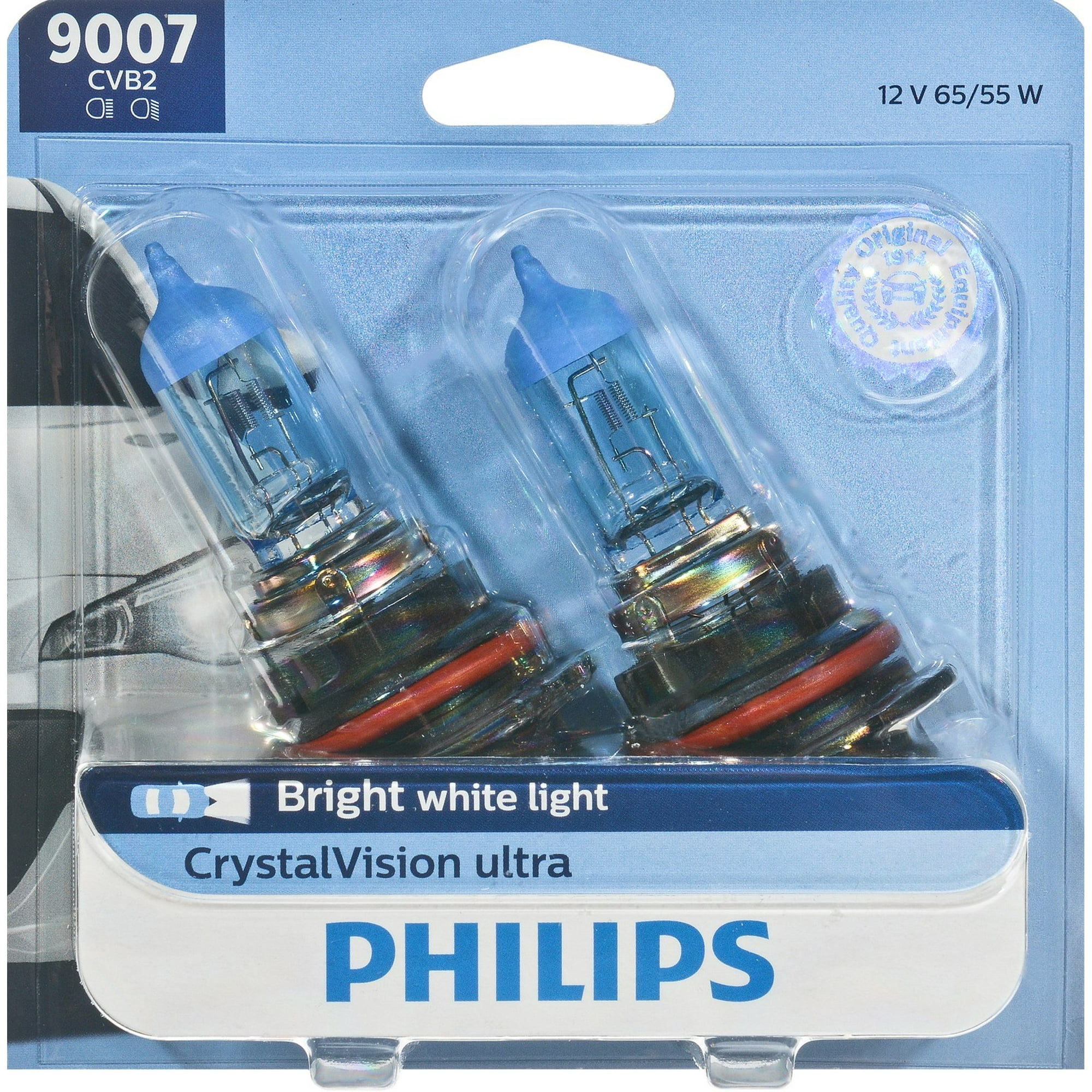 Philips CrystalVision ultra headlight 9007, Pack of 2