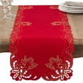 thumbnail image 1 of Saro Lifestyle 412.R1554B 15 x 54 in. Embroidered Cupid Design Table Runner, Red, 1 of 1