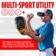 thumbnail image 5 of Gafas de sol Franklin Sports Oval MLB WHT DLX FLIP-UP blancas, 5 of 9