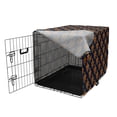 thumbnail image 3 of Fleur De Lis Dog Crate Cover, Victorian Floral Pattern of Orange Color and Curly Ornaments Gothic Era, Easy to Use Pet Kennel Cover for Dogs, 35" x 23" x 27", Dark Blue Orange, by Ambesonne, 3 of 6