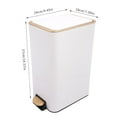 thumbnail image 6 of 3.17 Gallon Step Trash Bin,Rectangular Garbage Can with Inner Bucket,Bathroom Trash Can with Lid Soft Close, Modern Design Trash Can for Kitchen, Bedroom, Living Room, 6 of 18
