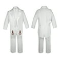 thumbnail image 3 of New Born Baby Boy Teen Christening Formal White Tail Suit Silver Virgin Mary Guadalupe Maria On Stole SM-20, 3 of 4