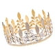 thumbnail image 1 of Tiara nupcial barroca con corona de diamantes de imitación transparentes para desfile, disfraz dorado y plateado, 1 of 9