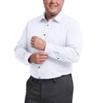 thumbnail image 2 of Men's Big and Tall Dress Shirt Long Sleeve Non Iron Classic Fit Button Up Spread Collar, 2 of 7
