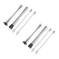 thumbnail image 1 of Oleegame 2PC Tool And Spoon Steel Bar Stainless Mixing 4PC Muddler Set Home Cocktail Kitchen，Dining & Bar Silver, 1 of 6