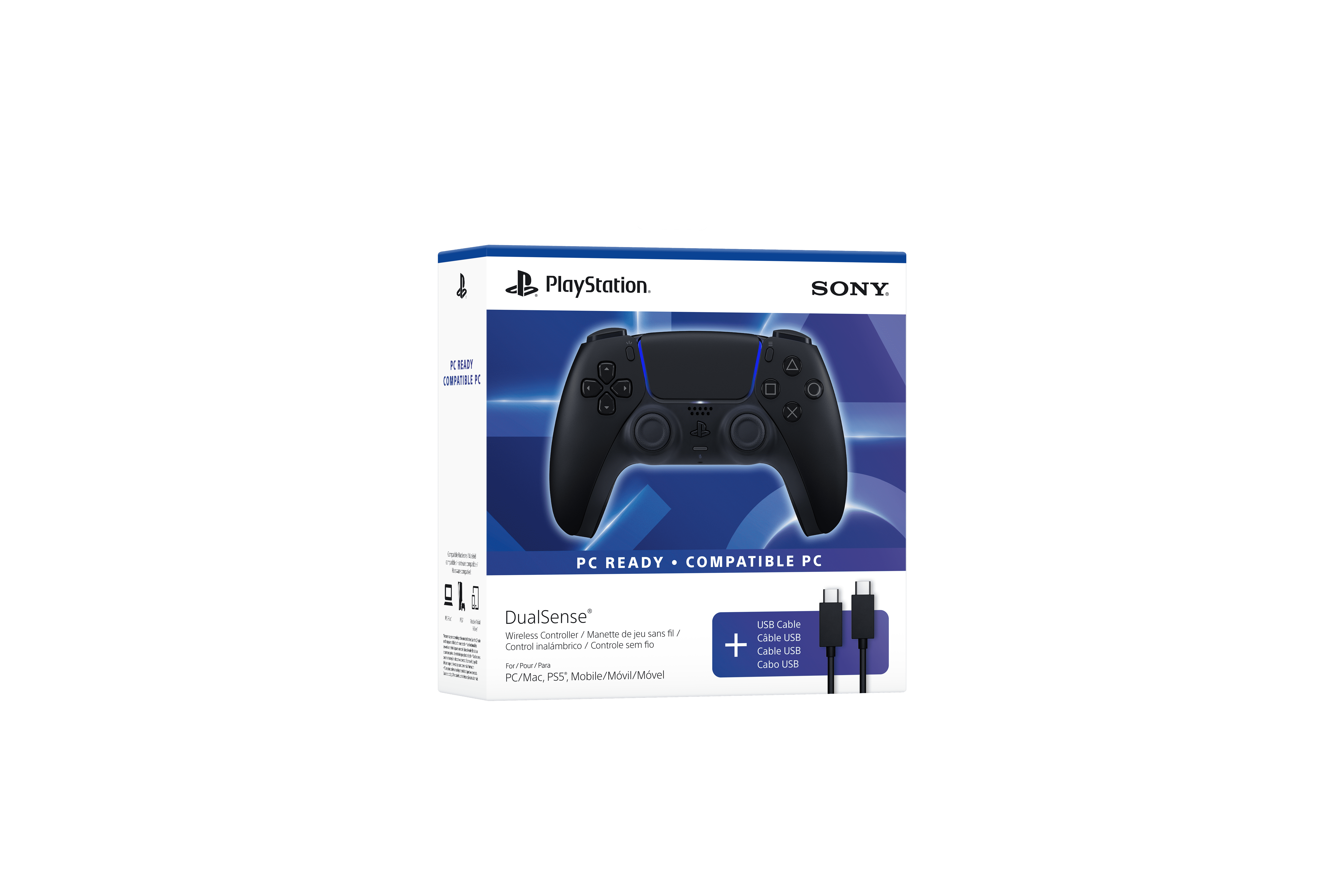 PlayStation, DualSense Wireless Controller, Midnight Black, PC