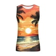 thumbnail image 3 of Nrmvnmi Mens Breathable Tank Tops Novelty 3D Graphic Gym Workout Sleeveless T-Shirt Hawaii Coconut trees Prints Tees Independence Day, 3 of 4