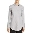 thumbnail image 1 of Foxcroft Women’s Patrice Button Down Tops, Gray, 6 AV/MD/RG, 1 of 4