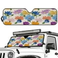 thumbnail image 2 of Uorisanigo Windshield Sun Shade for Jeep Wrangler, Foldable Window Elegant Floral Print Sun Visor Protector for 2020-2024 Jeep Gladiator JT, Blocks UV Rays, Keep Your Car Cooler, 2 of 7