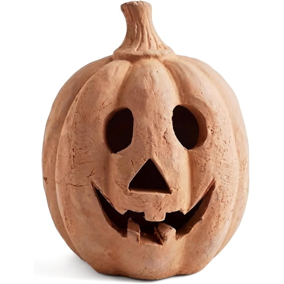 Halloween Handmade Pumpkin,Resin Pumpkin Fall Halloween Decorations Autumn Farmhouse Table Decoration for Home Porch Front Door Mantel Room