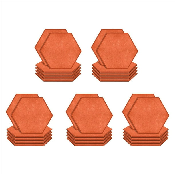 Paquete de 30 Paneles Acústicos Hexagonales, Acolchado A Prueba de Sonido, Paneles de Sonido de Borde Biselado para Estudio de Grabación, Oficina, Hogar