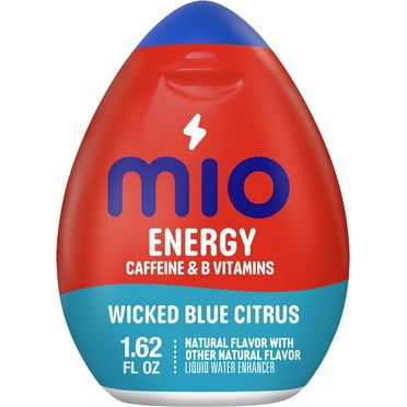 MiO Energy Wicked Blue Citrus Liquid Water Enhancer, Caffeinated, 1.62 fl oz Bottle (Pack-5)