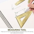 thumbnail image 4 of Qumonin Kits Brass Triangle Ruler Protractor Set for Math & Drafting, 4 of 6