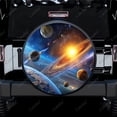 thumbnail image 2 of Planètes du Système Solaire Polyester Housse de Roue de Rechange Universelle pour Remorque RV SUV Camion Campeur, 2 of 5