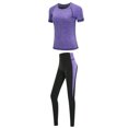 thumbnail image 1 of Ropa Deportiva de secado rápido para mujer, conjunto de ropa de yoga para gimnasio, traje de abrigo, sujetador, camiseta y leggings para entrenamiento, 2019, 1 of 5
